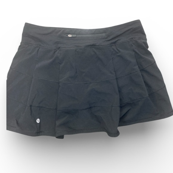 lululemon athletica pace Rival Black skirt Women size 8 - Picture 4 of 4